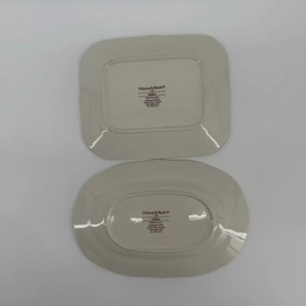 Villeroy & Boch Melina Fruit Pattern Serving Dishes Relish Tray Platter Set of 2